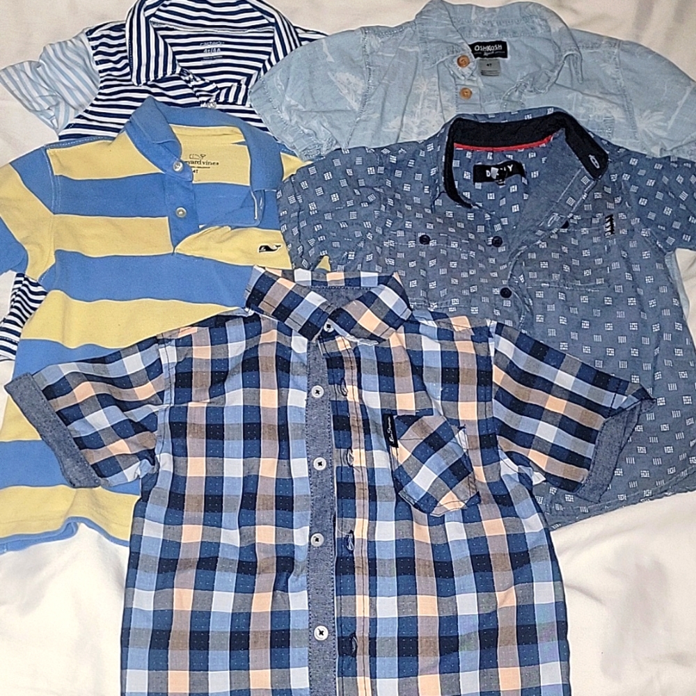 Lot of 5 boys short sleeve shirts